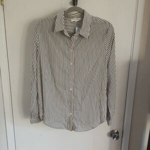 Elegant Black and White Striped Blouse